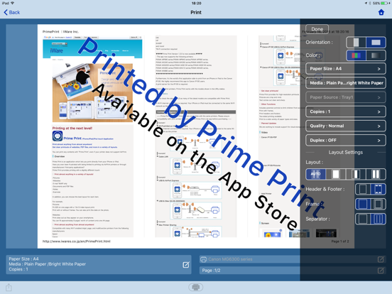 Prime Print Lite iPad screenshot 4 - Utilities app