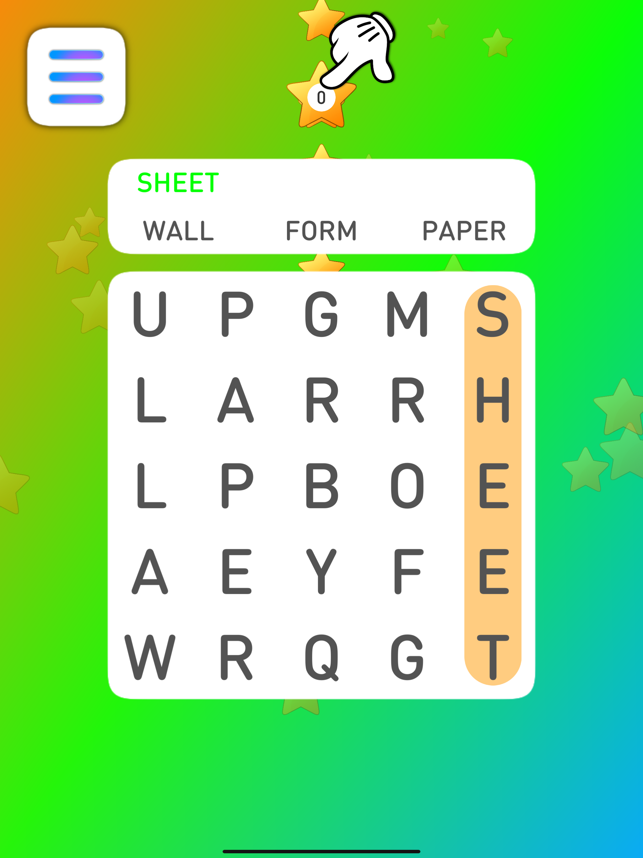 Find words: search words