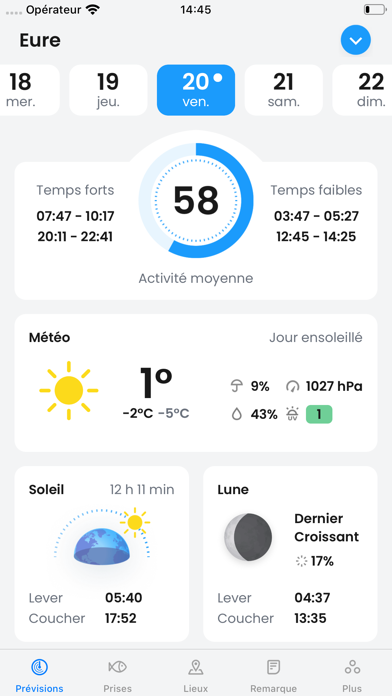 Screenshot #1 pour Pêcheur: Prévisions de pêche