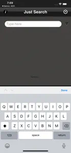 Just Search screenshot #1 for iPhone