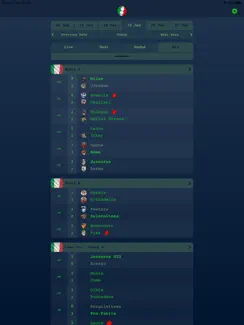 Live Results Italian Serie A iPad image 1