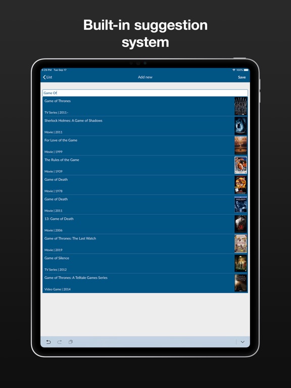 Screenshot #5 pour Moviewatch - Movies to-do list