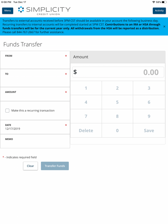 Screenshot #6 pour Simplicity Credit Union Mobile