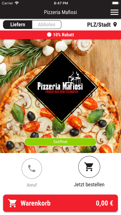 Screenshot #1 pour Pizzeria Mafiosi
