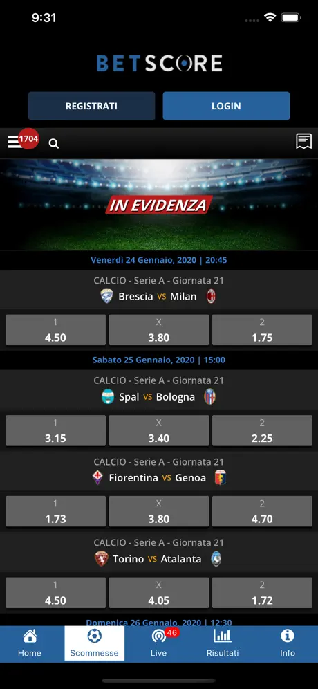 Betscore Scommesse
