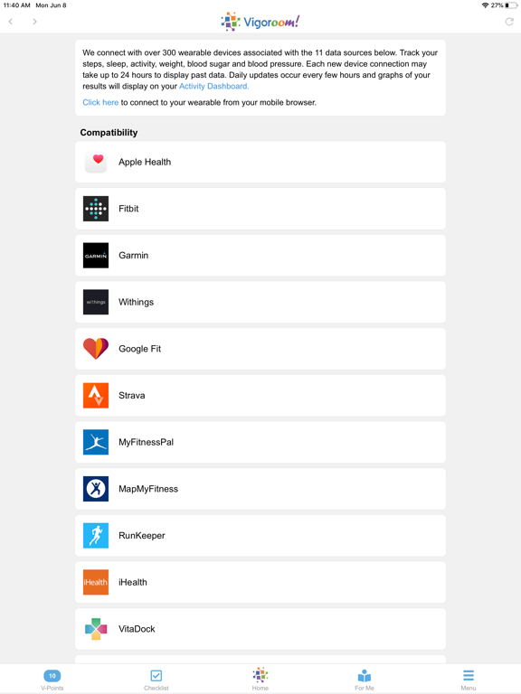 Vigoroom iPad screenshot 3 - Health & Fitness app