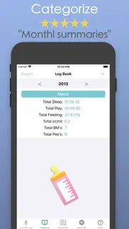 baby log & breast feeding app. iphone screenshot 3