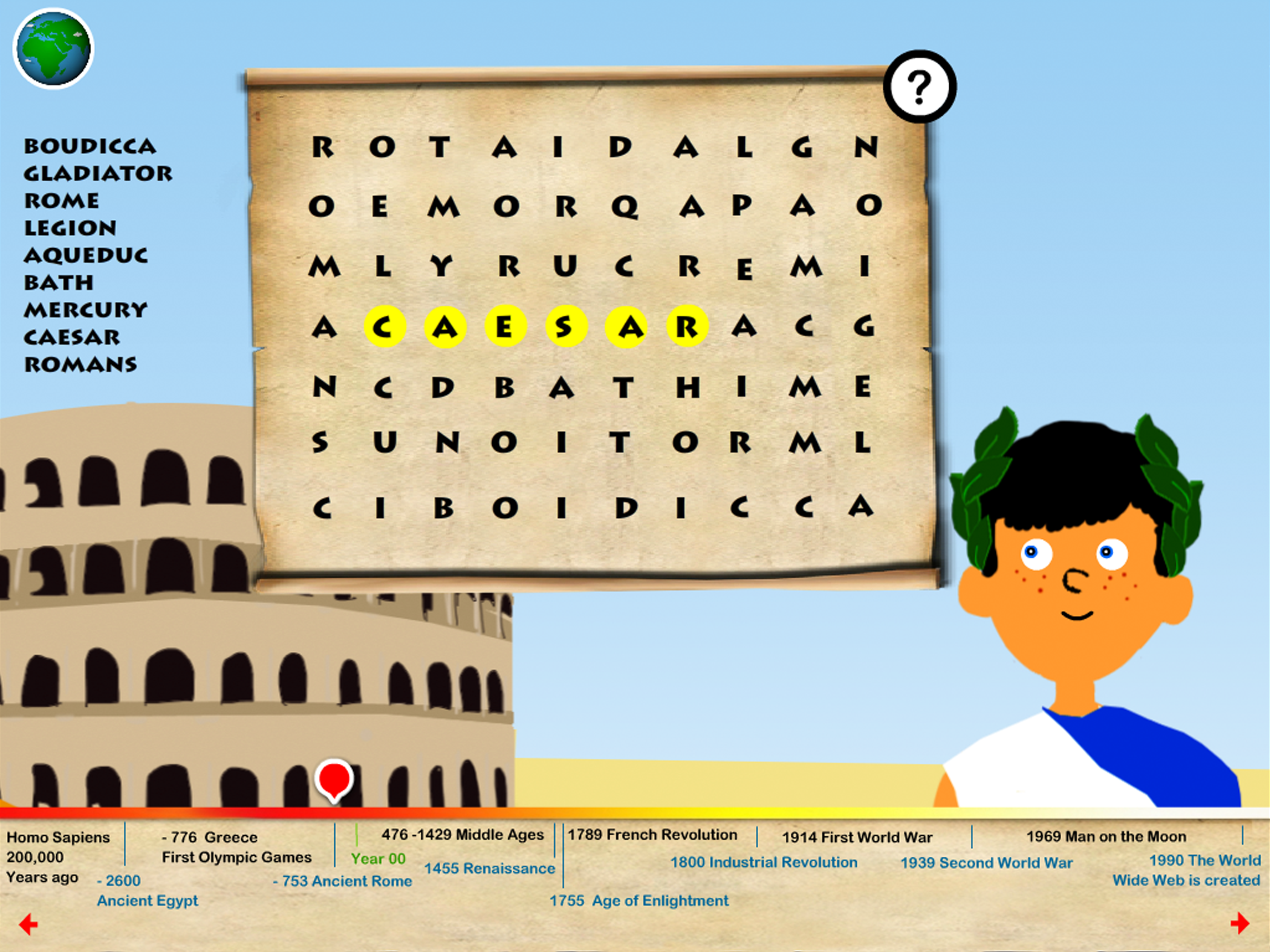 Word Search - History for Kids screenshot 5