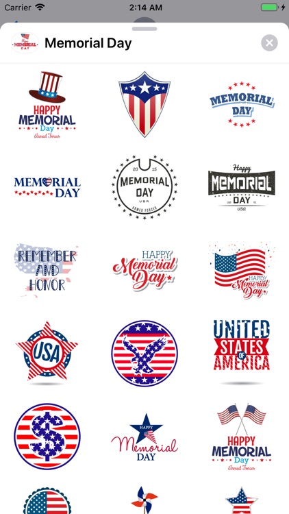 Happy Memorial Day Sticker Emo