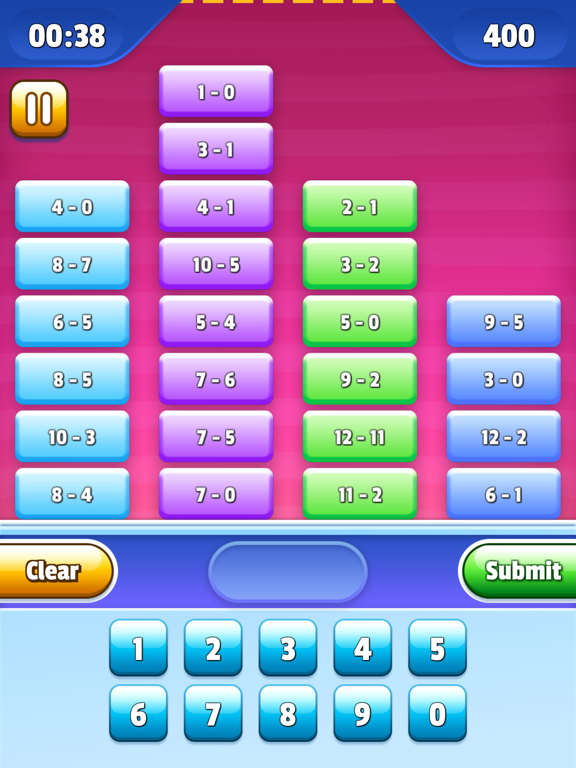 Mathletix Subtraction iPad screenshot 4 - Education app
