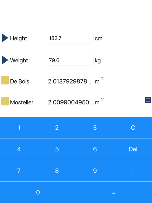 Screenshot #5 pour Body Surface Area