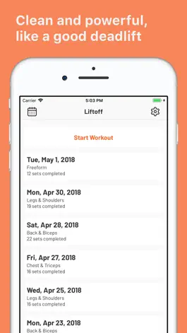 Game screenshot Liftoff - Workout Log mod apk