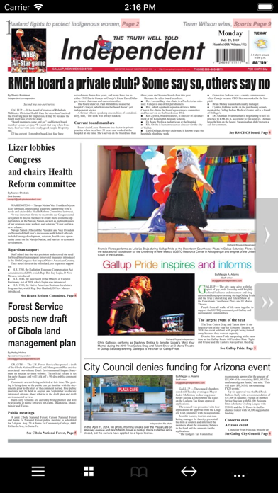 The Gallup Independent Screenshot