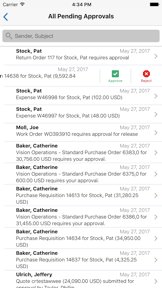 Approvals for EBS screenshot