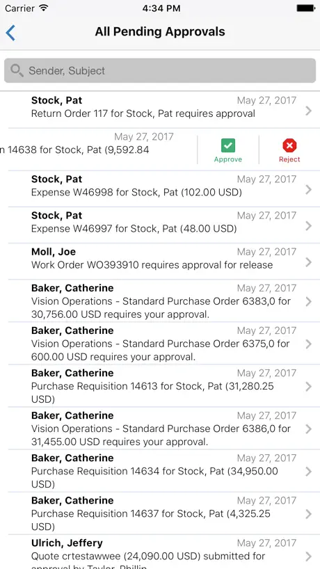 Approvals for EBS