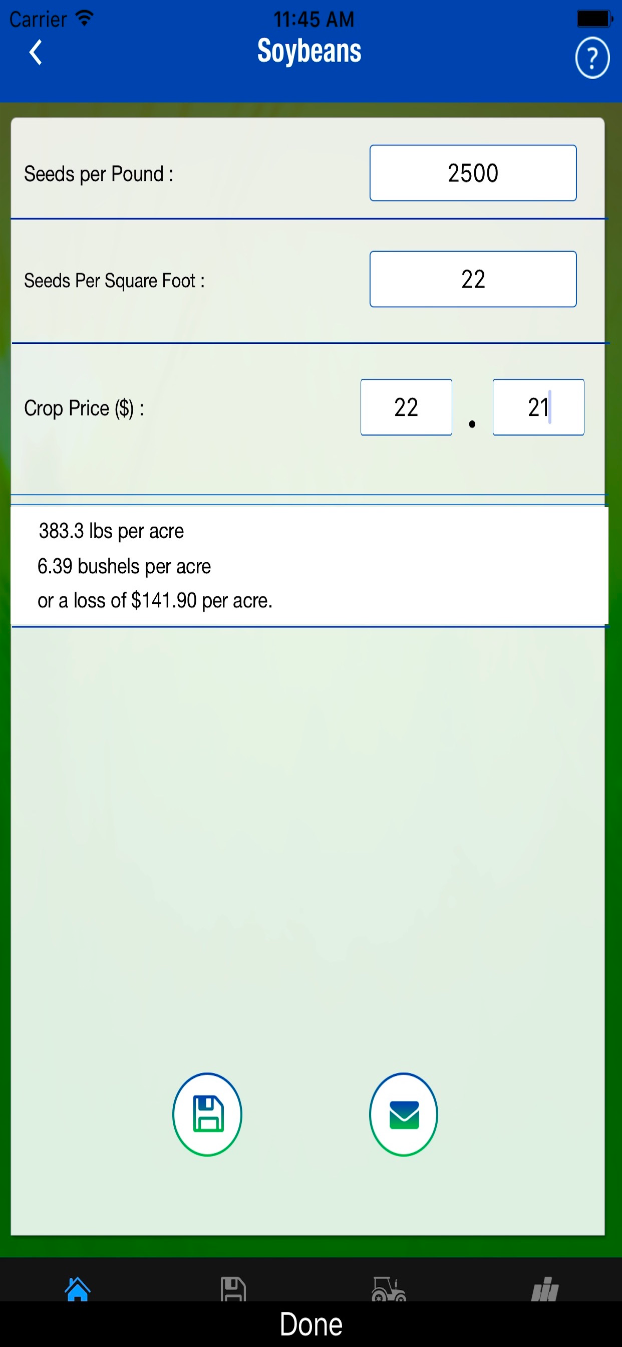 Harvest Loss Calculator