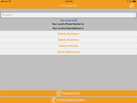 IATSE Safety Info iPad screenshot 1 - Education app