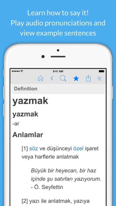 Turkish Dictionary & Thesaurus Screenshot