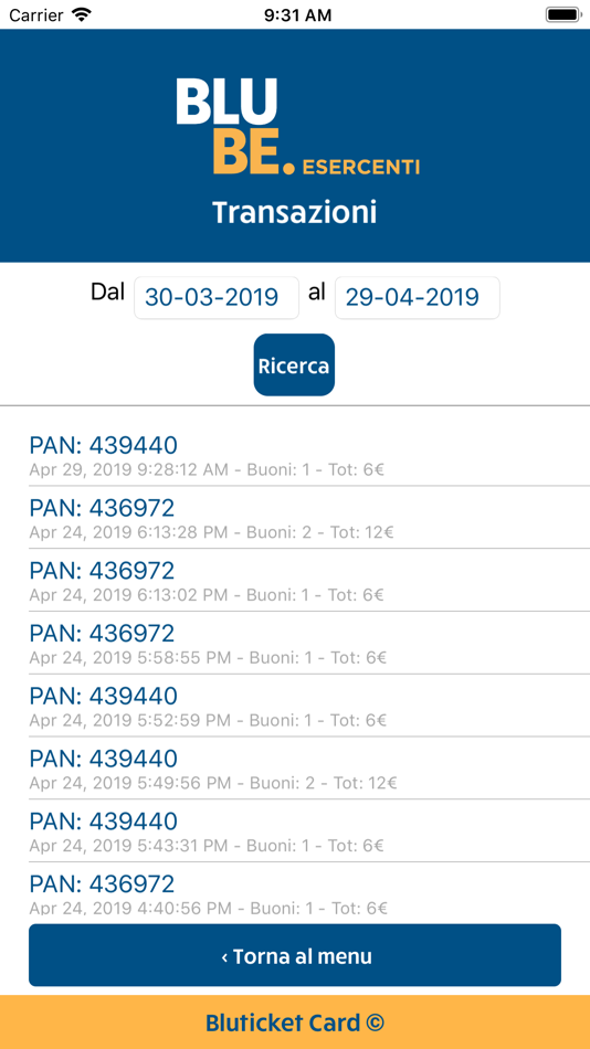 #3. Bluticket Card Esercente (iOS) By: 360 Payment Solutions S.p.A