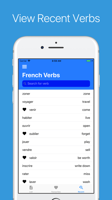 French Verb Conjugator Pro Screenshot