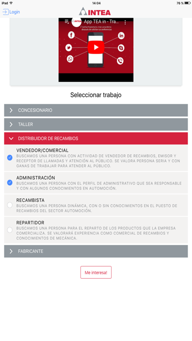 Intea - Trabajo en Automoción screenshot 2