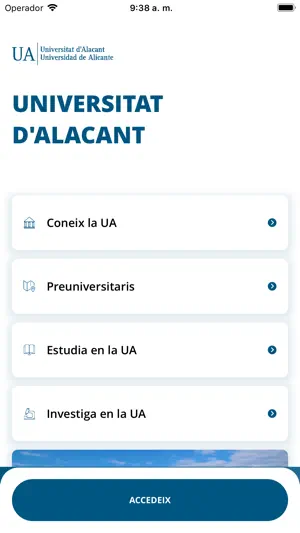 appUA, Universitat d'Alacant screenshot 1
