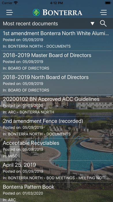 Bonterra iPhone screenshot