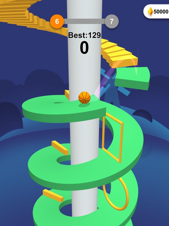 Jump Ball-Bounce On Tower Tile iPad screenshot 4 - Games app