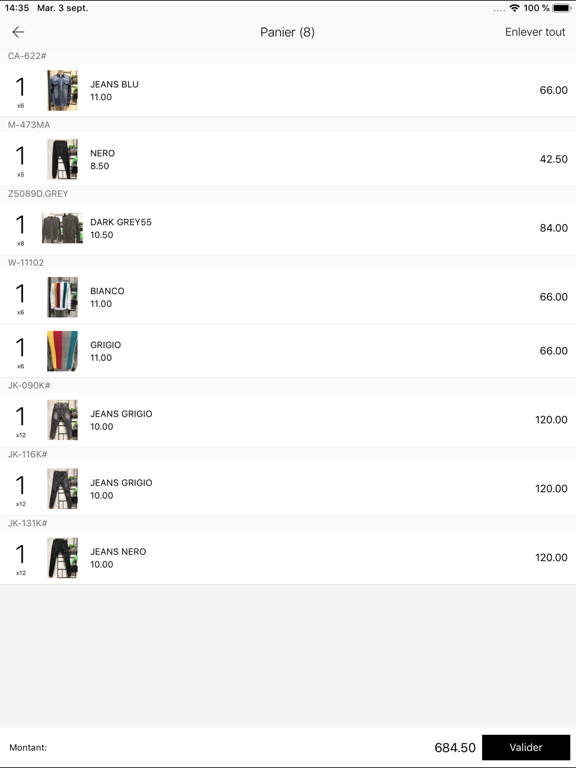Duca Homme iPad screenshot 5 - Shopping app