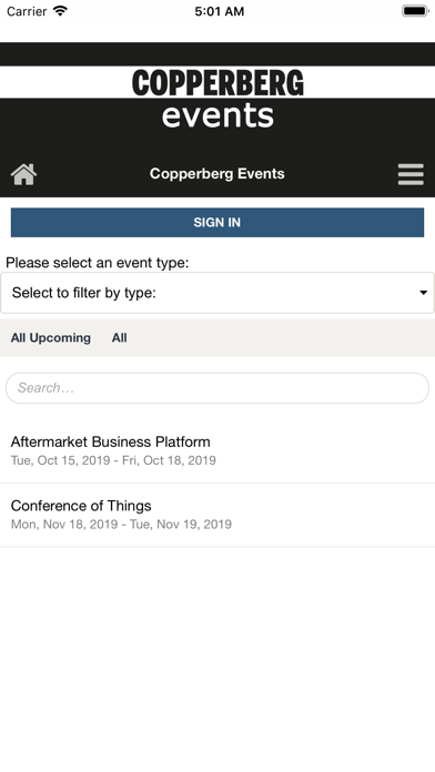 Copperberg Events screenshot 2