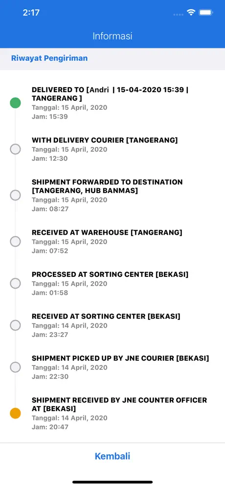 Cek Paket