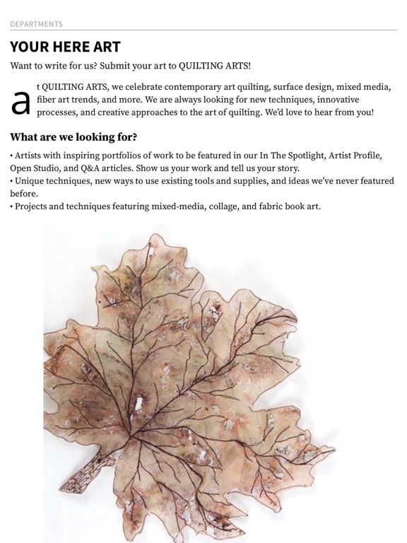 Quilting Arts Magazine iPad screenshot 6 - Lifestyle app