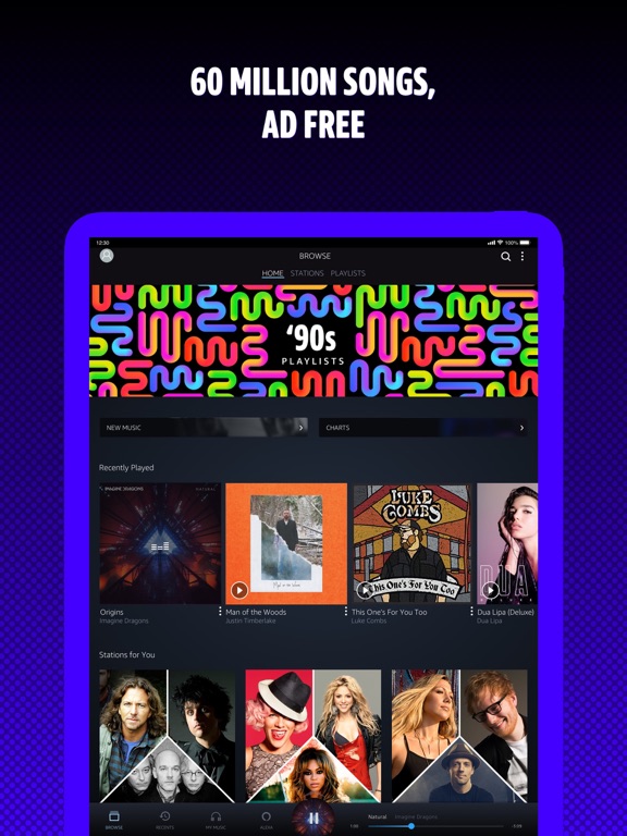 iPad Image of Amazon Music