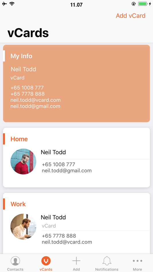 #2. Project vCard (iOS) By: vCard