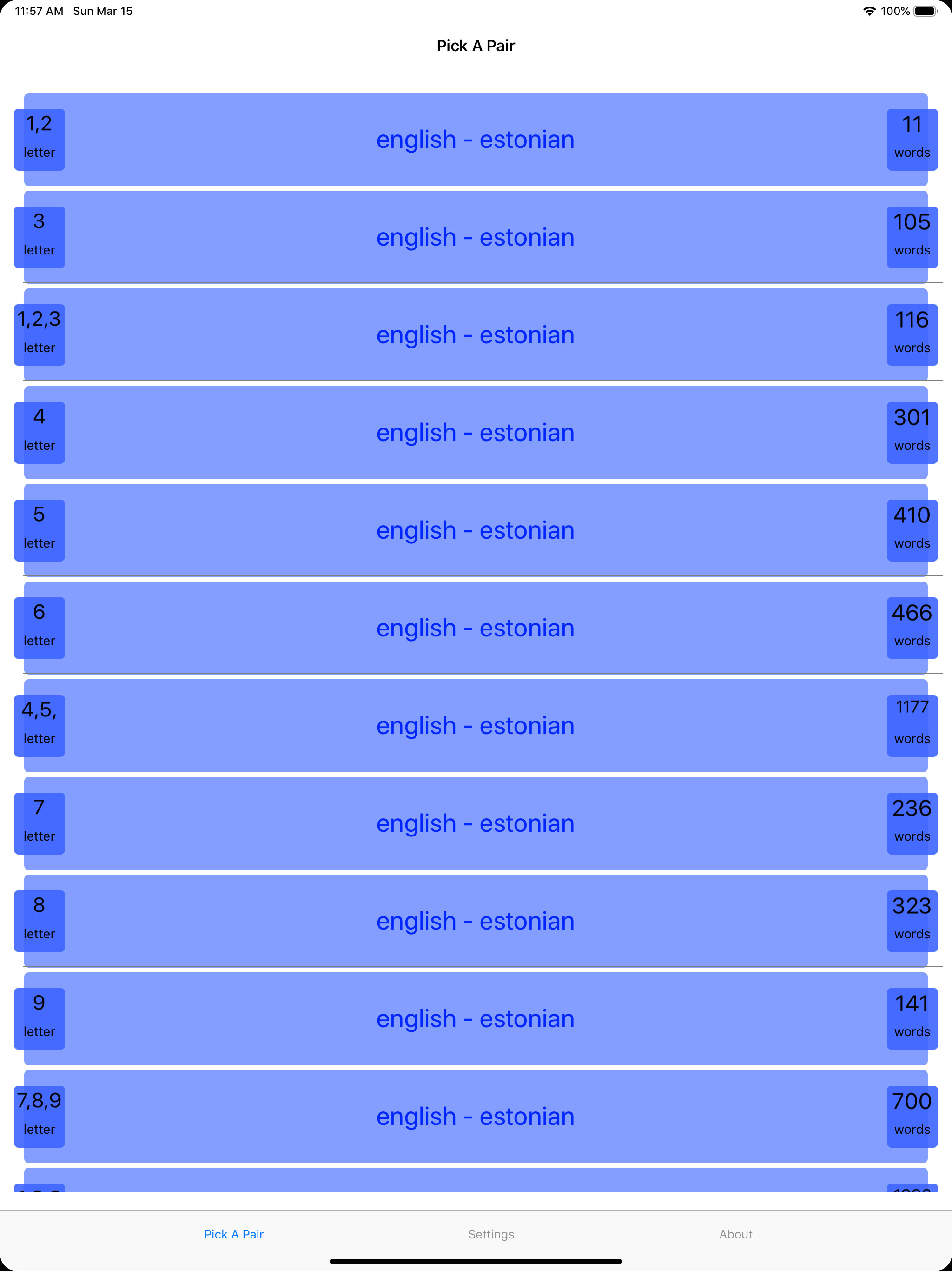 PickAPair Estonian - English