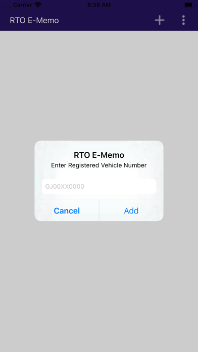 RTO E-Memo screenshot 2