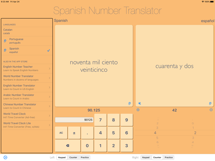 Spanish Numbers Translator