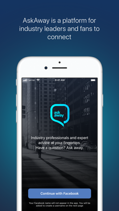 AskAway Messenger iPhone screenshot 1 - Social Networking app
