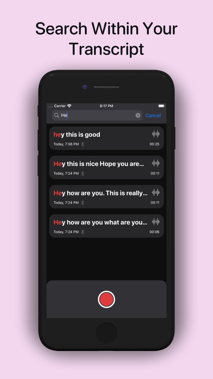 iPhone screenshot