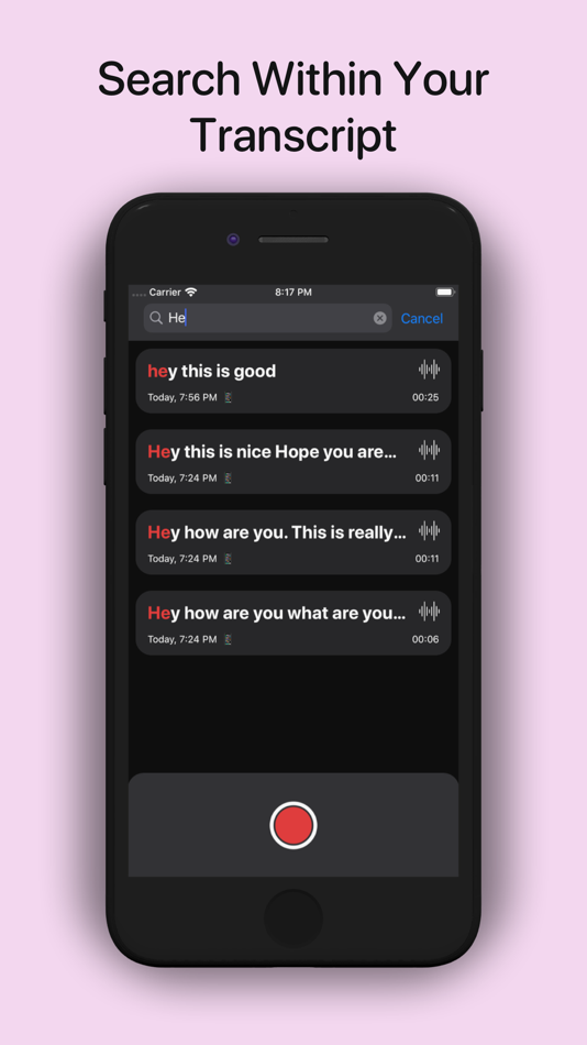 #5. Record Me (With Transcription) (iOS) โดย: priyans brahmbhatt
