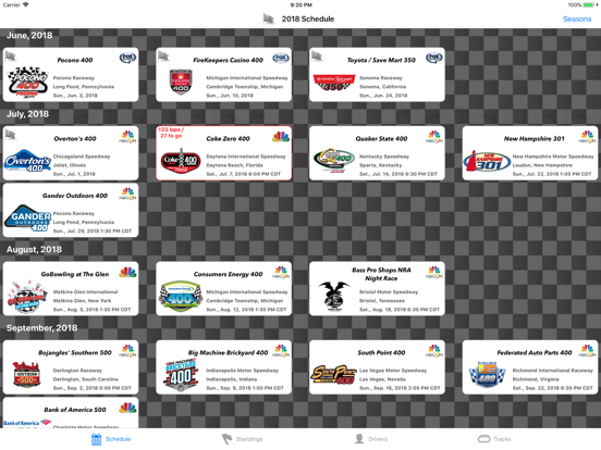 Screenshot #4 pour Racing Schedule for NASCAR