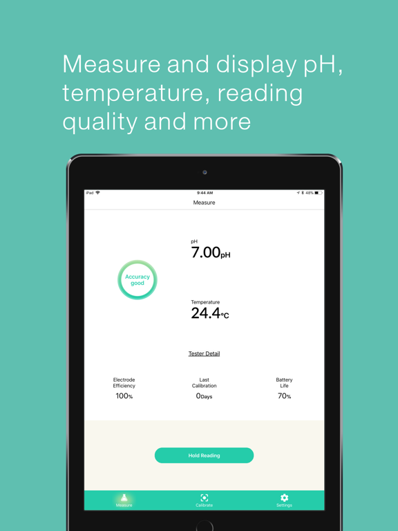 pH Basic for Jenco PH610B iPad screenshot 2 - Utilities app