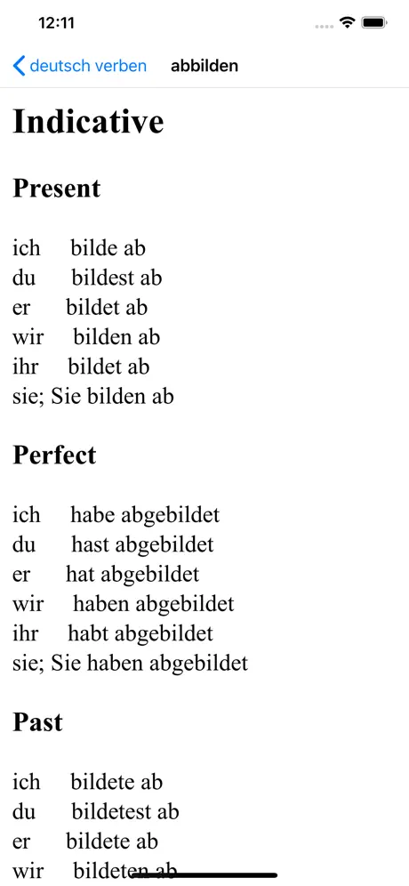 deutsch verben offline