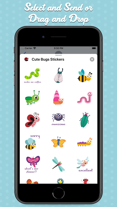 Cute Bugs Stickers screenshot 4