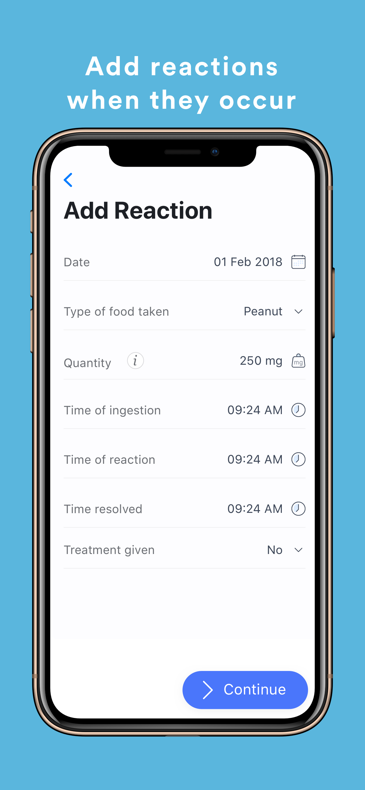 PPOIT study follow up diary screenshot 3