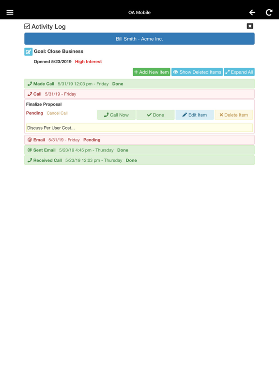 OA Mobile iPad screenshot 3 - Business app