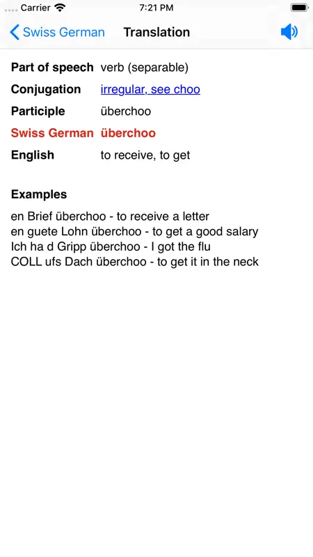 Swiss German Dictionary screenshot 6 of 7