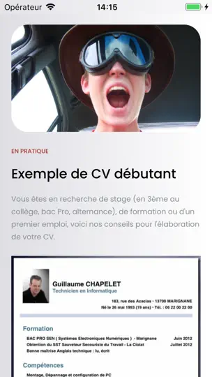 Capture d'écran de Conseils Pour Un CV Réussi sur iPhone 2