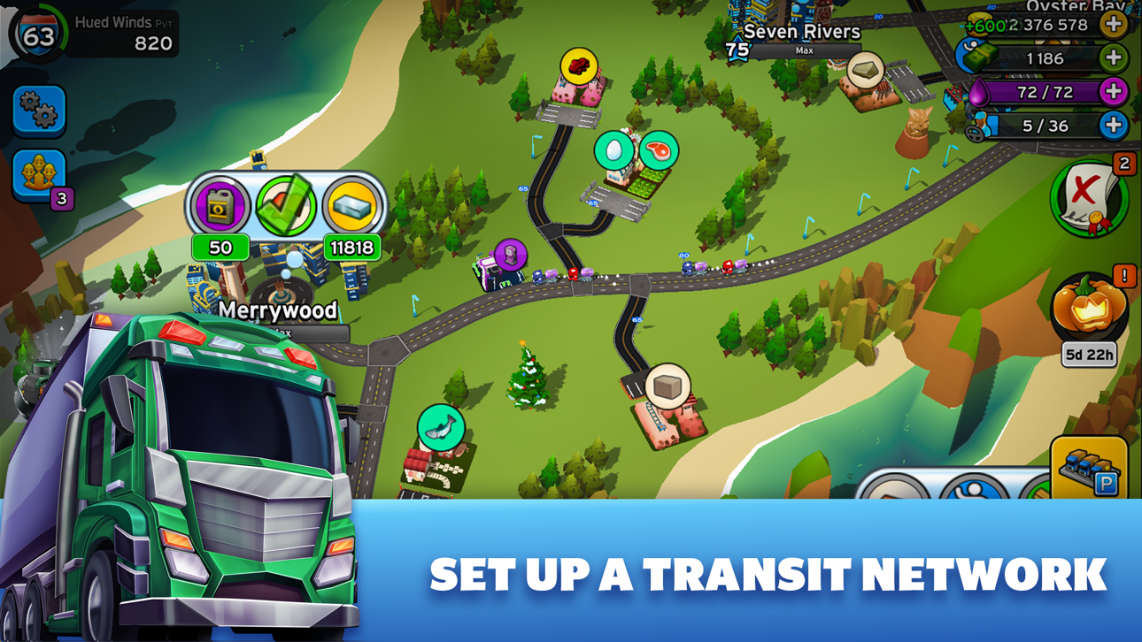 Transit King: Truck Simulator iOS Mod IPA screenshot 1 - iOS game interface