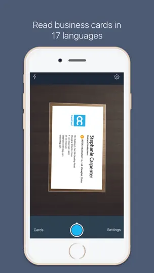 Captura de pantalla de CamCard For Salesforce en iPhone 1